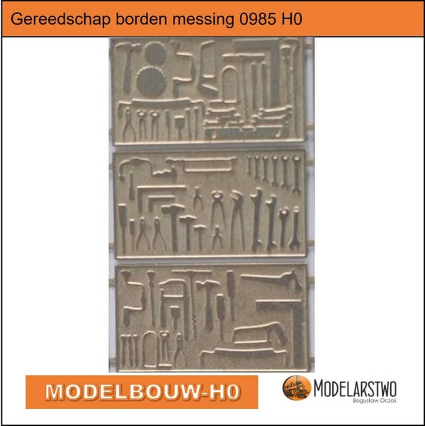 Gereedschap borden messing 0985 H0