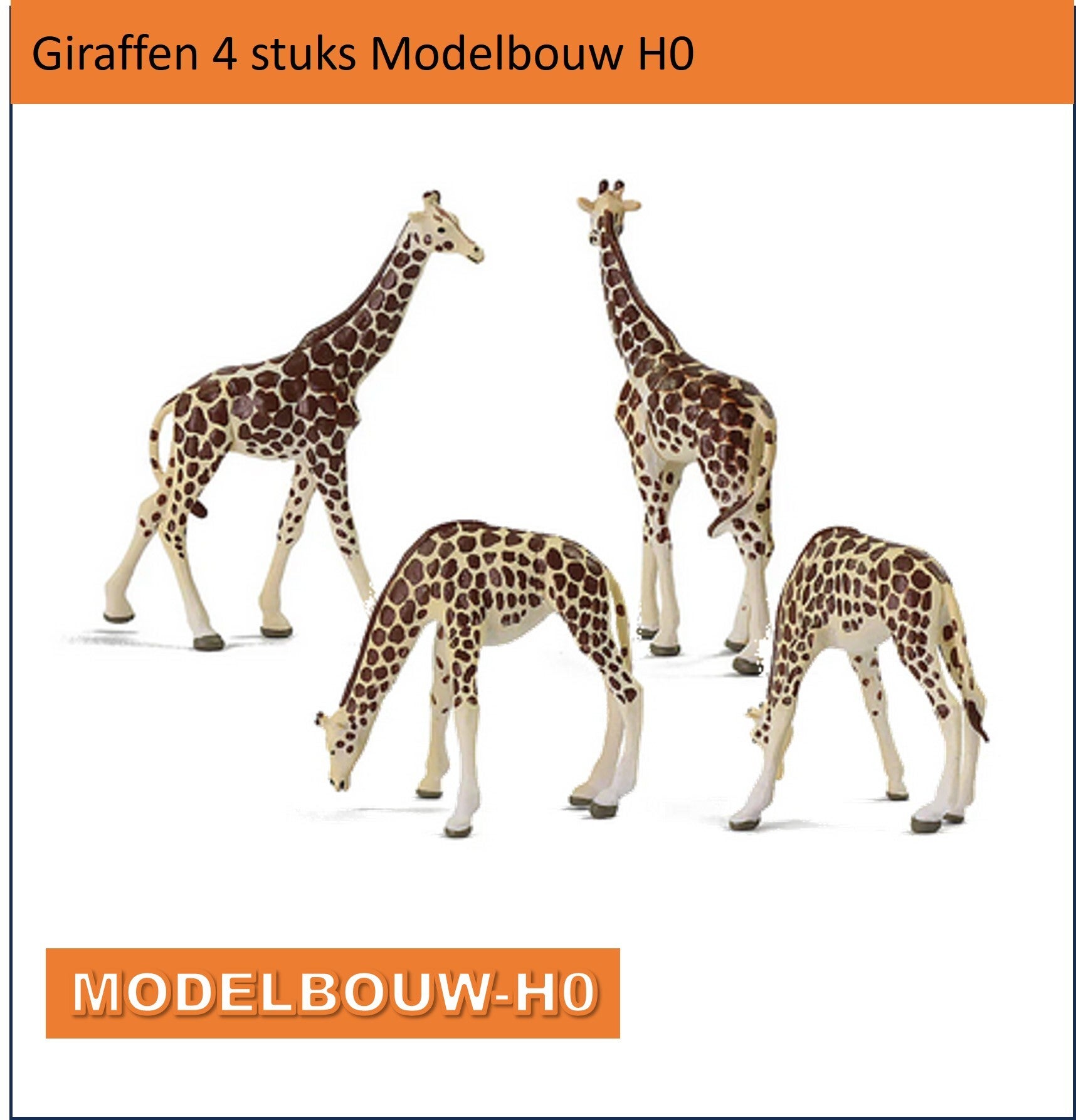 Giraffen 4 stuks Modelbouw H0