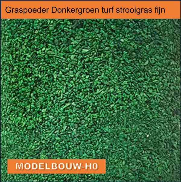 Graspoeder Donkergroen turf strooigras fijn