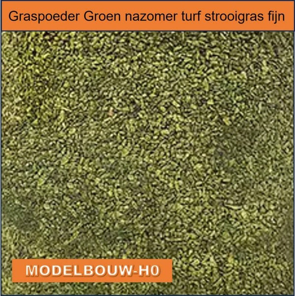 Graspoeder Groen nazomer  -turf- strooigras, fijn