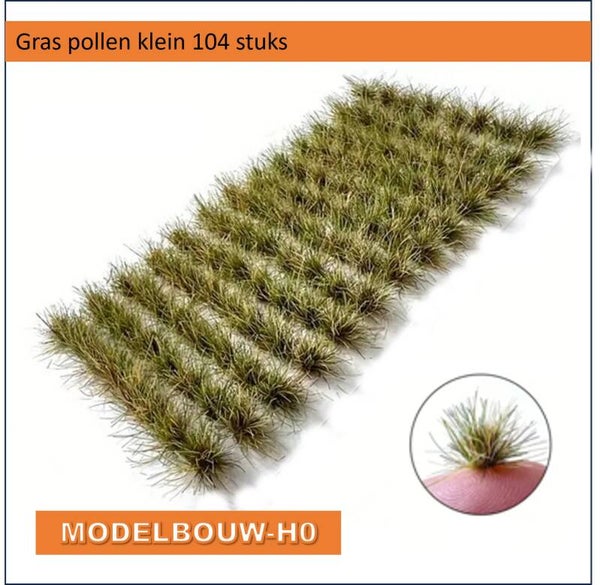 Graspollen klein 4mm x 6 mm hoog 104 stuks groen-geel