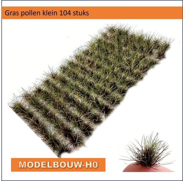 Graspollen klein 4mm x 6 mm hoog 104 stuks groen