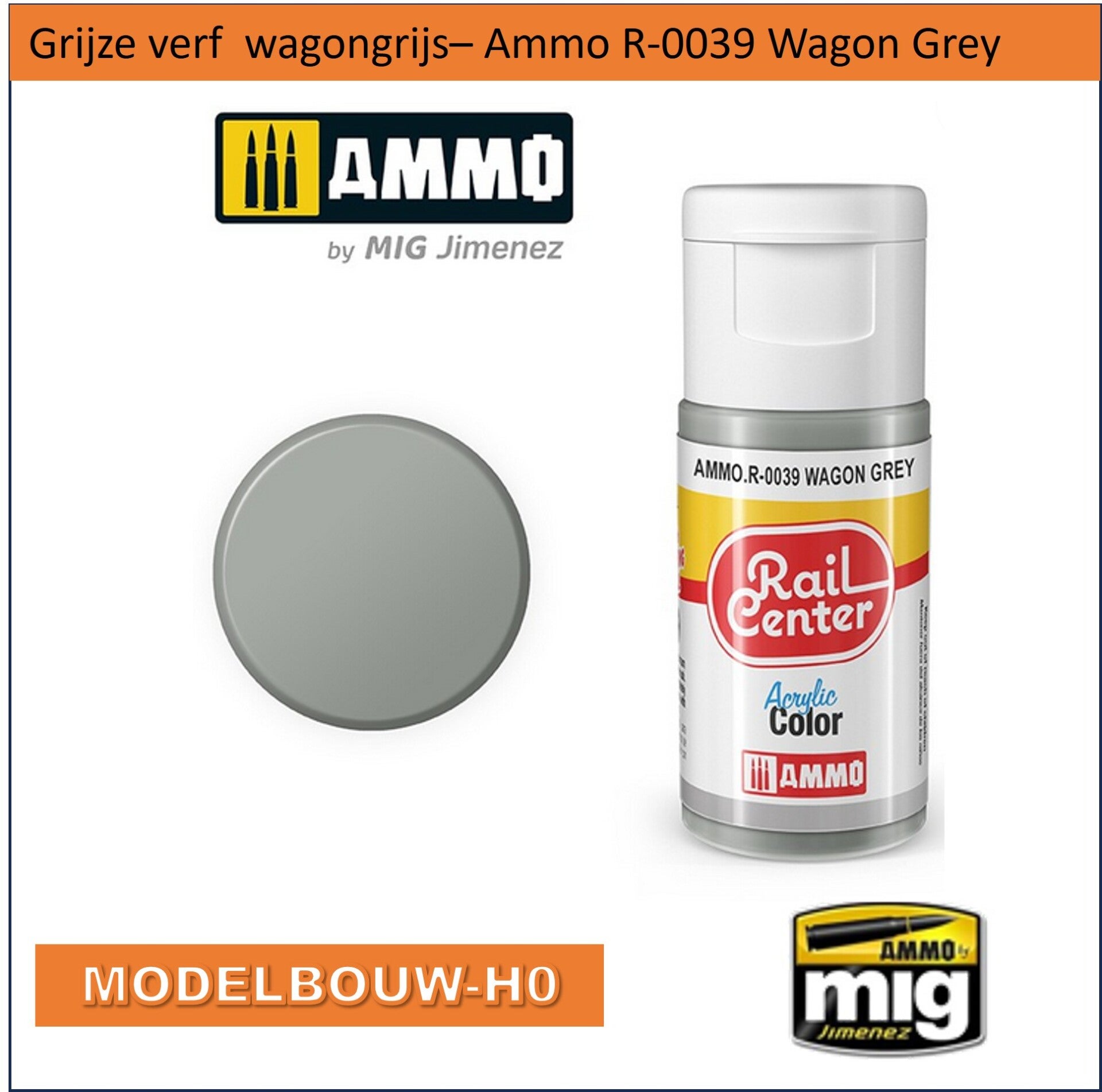 Grijze verf  wagongrijs– Ammo R-0039 Wagon Grey