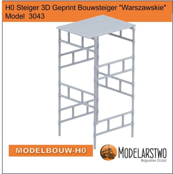 H0 Steiger (1:87) – 3D Geprint Bouwsteiger "Warszawskie" Model  3043