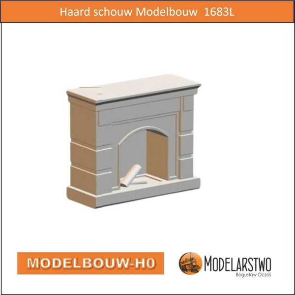 Open haard Schouw -  H0 Hars Modelbouw H0  1683L