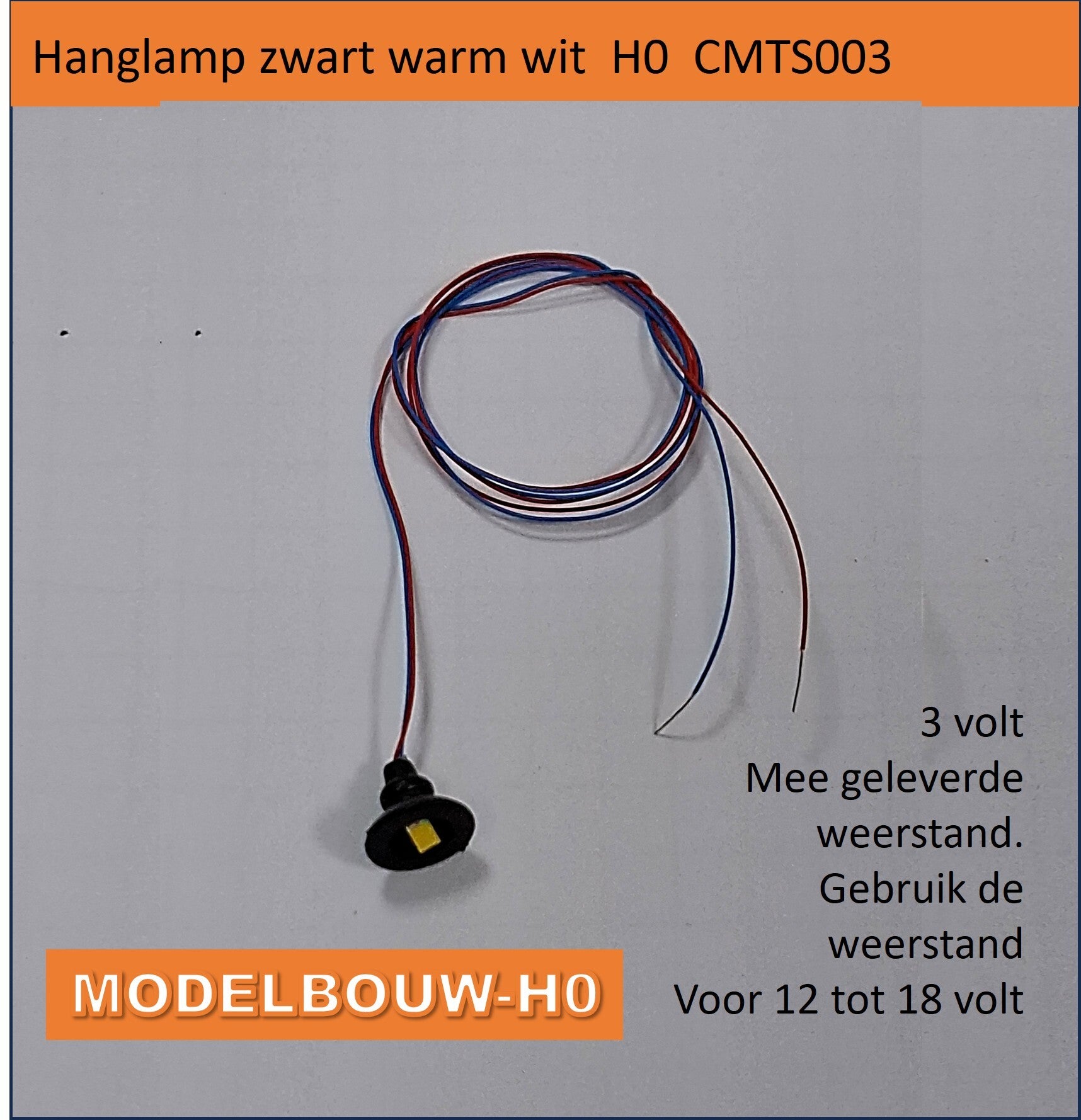 Hanglamp zwart warmwit H0