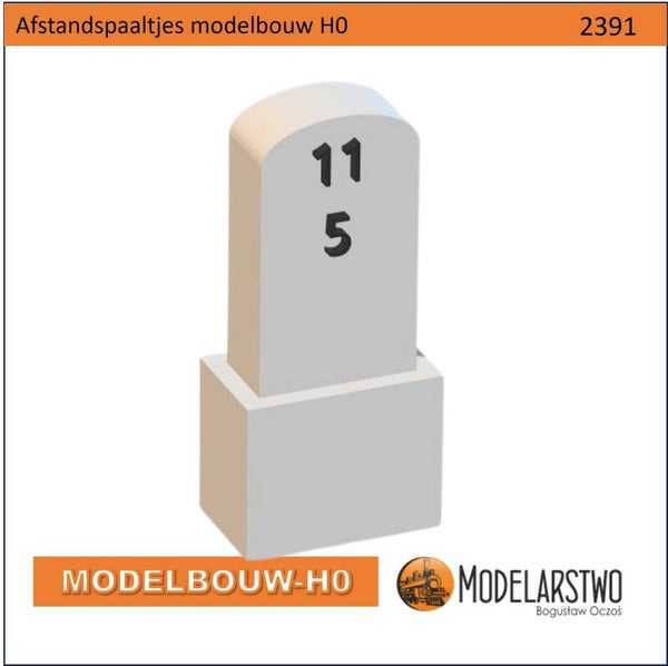 Hectometerpaaltjes 20st. modelbouw H0 2391