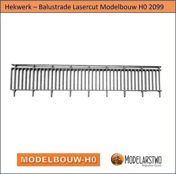 Hekwerk Einde perron 8cm Modelbouw H0 2099