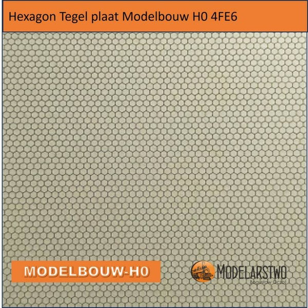 Hexagon Tegel plaat Modelbouw H0 4FE6