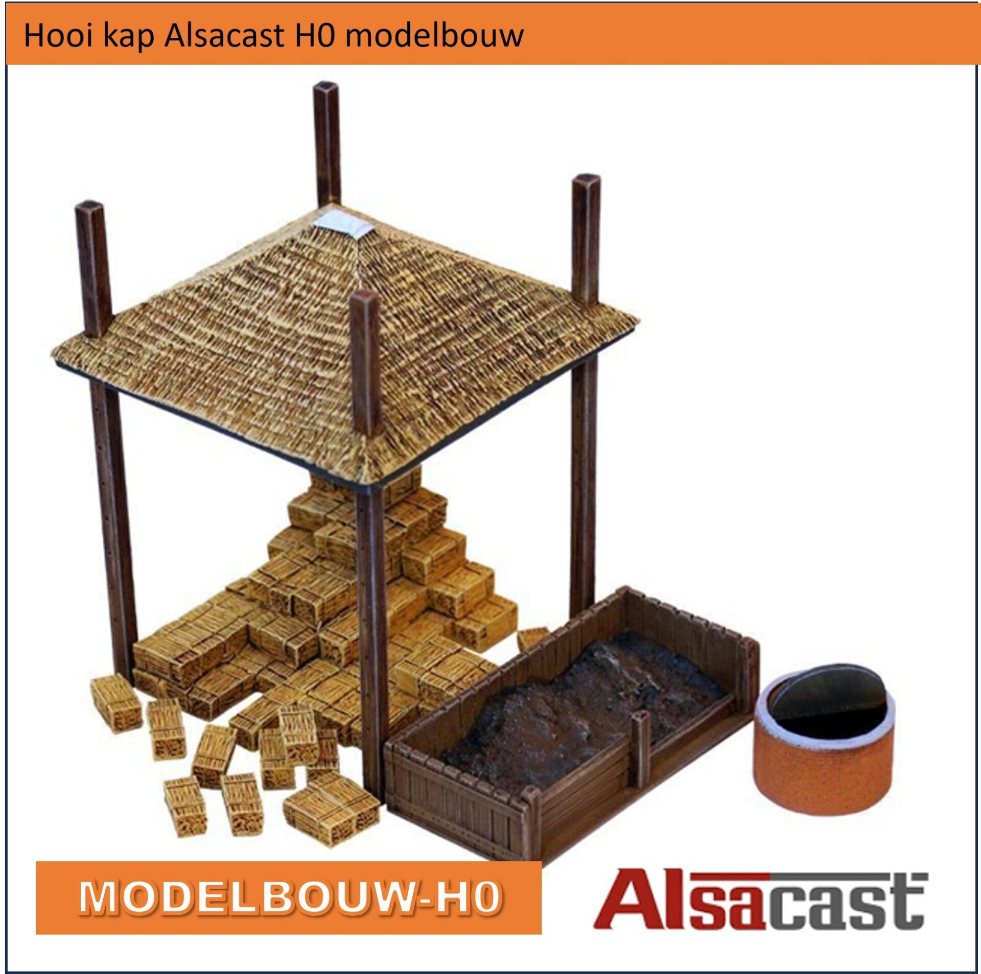 Hooikap en toebehoren Alsacast H0 modelbouw