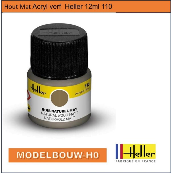 Hout Mat Acryl verf  Heller 12ml 110