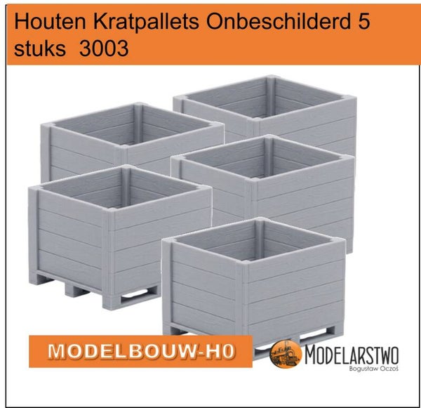 Houten Kratpallets Onbeschilderd 5 stuks  3003
