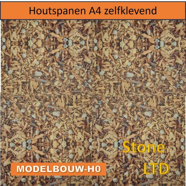 Houtspanen zelfklevend PVC Modelbouw H0  no14