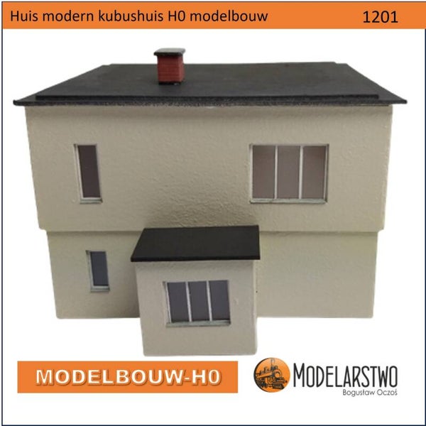 Woning kubushuis Modelbouw H0 1201