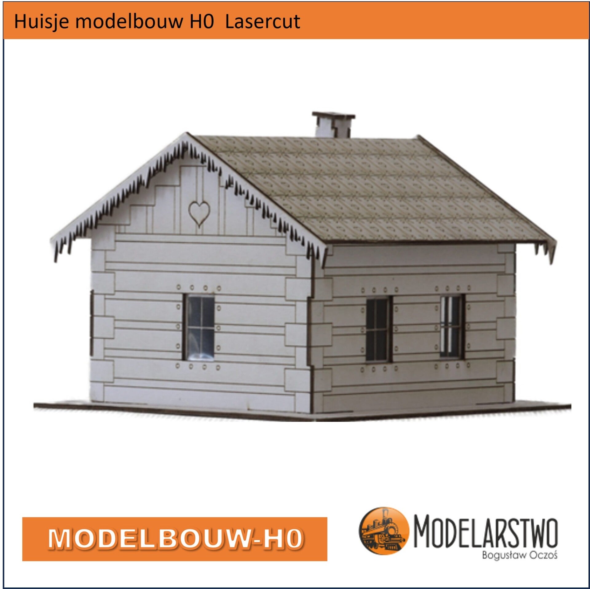 Huis Peperkoek H0 lasercut karton 2436
