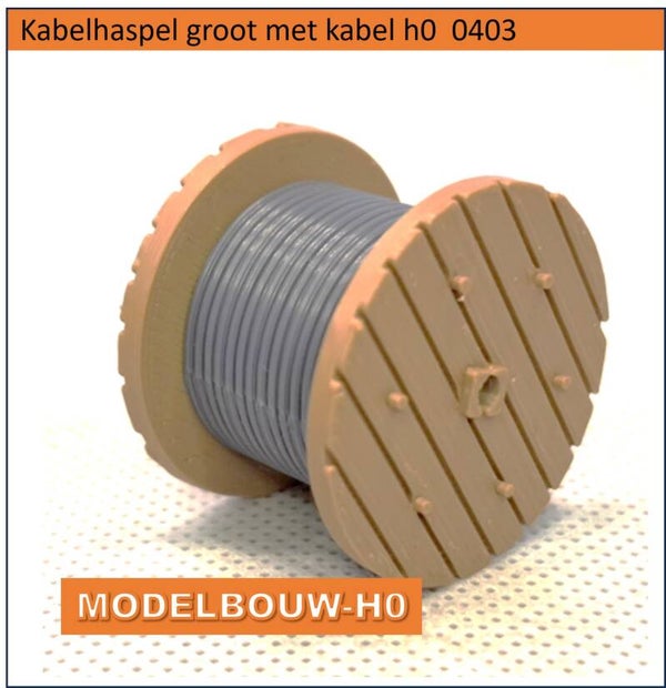 Kabelhaspel groot met kabel Modelbouw-h0  0403