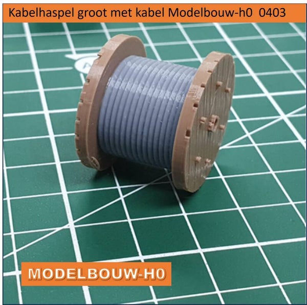Kabelhaspel groot met kabel Modelbouw-h0  0403