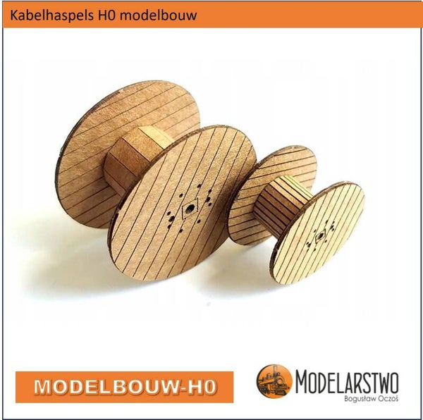 Kabelhaspels modelbouw H0 lasercut 7AEC