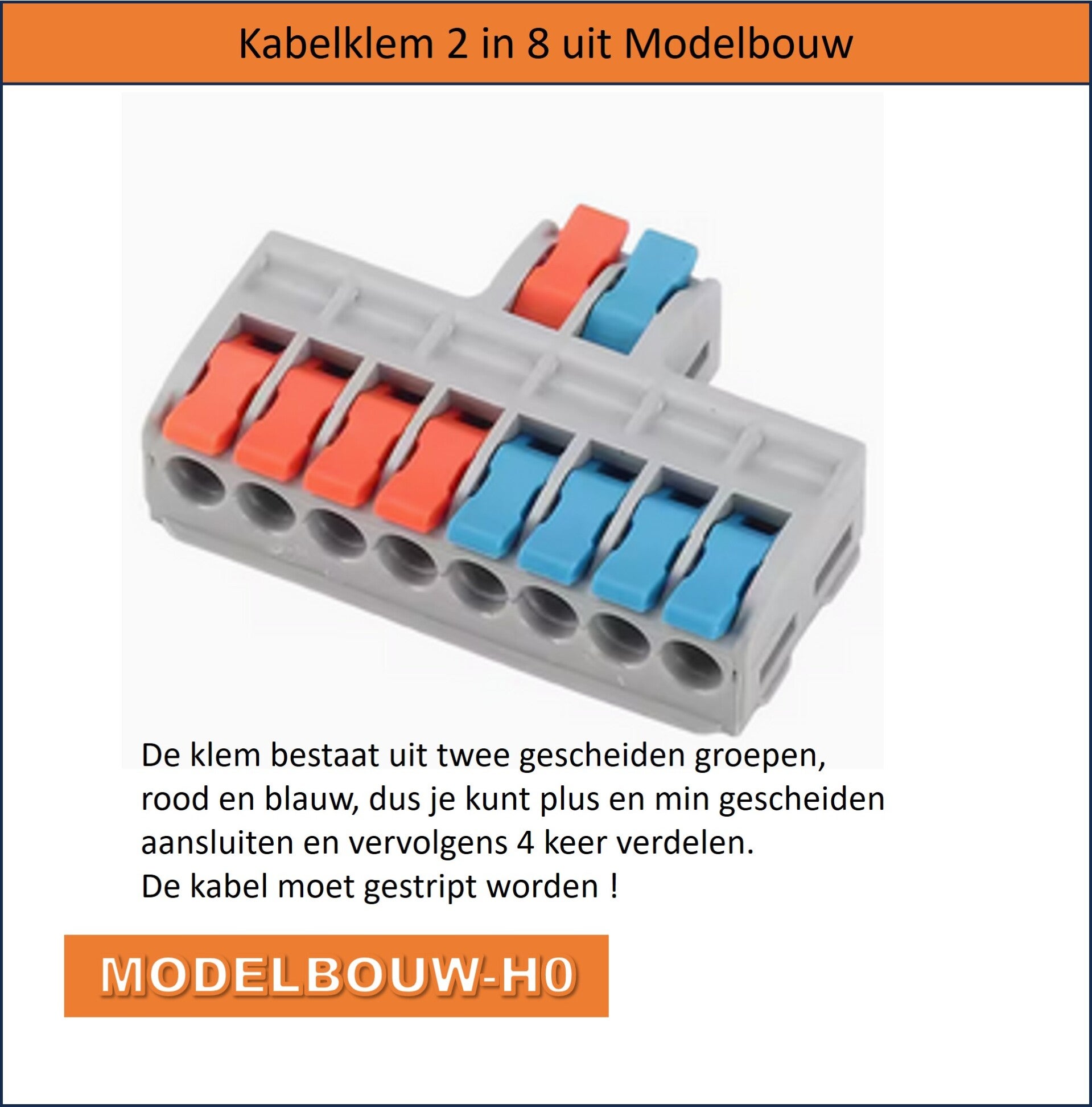 Kabelklem 2 in 8 uit Modelbouw