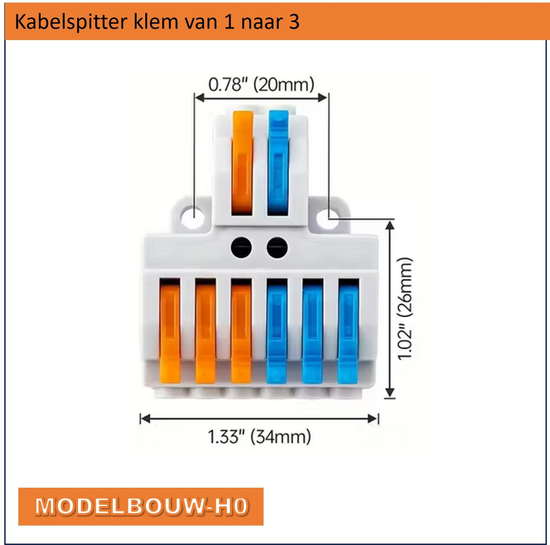 Kabel verdeler met klemmen 10 stuks.
