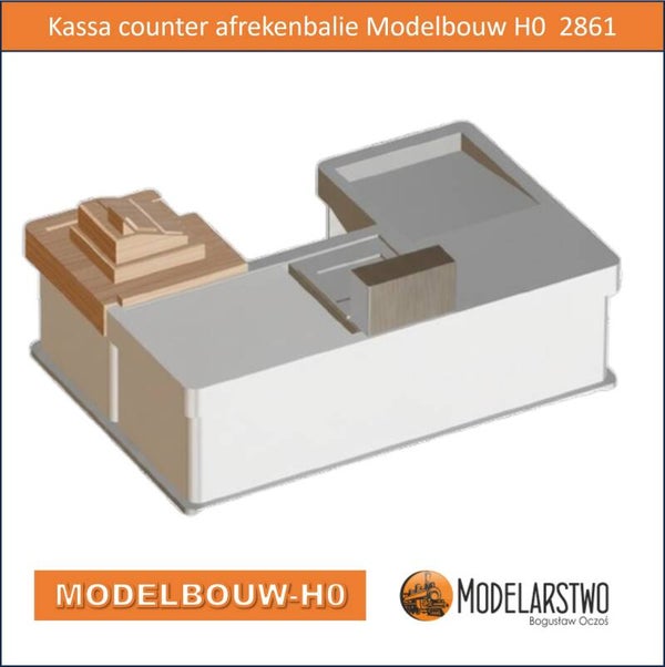 Kassa counter supermarkt Modelbouw H0 2861