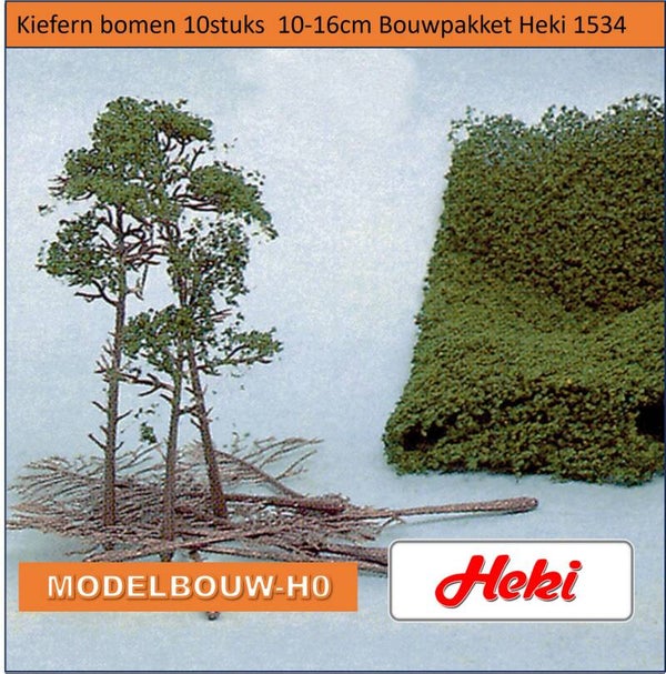 Kiefern bomen 10stuks  10-16cm Bouwpakket Heki Modelbouw 1534