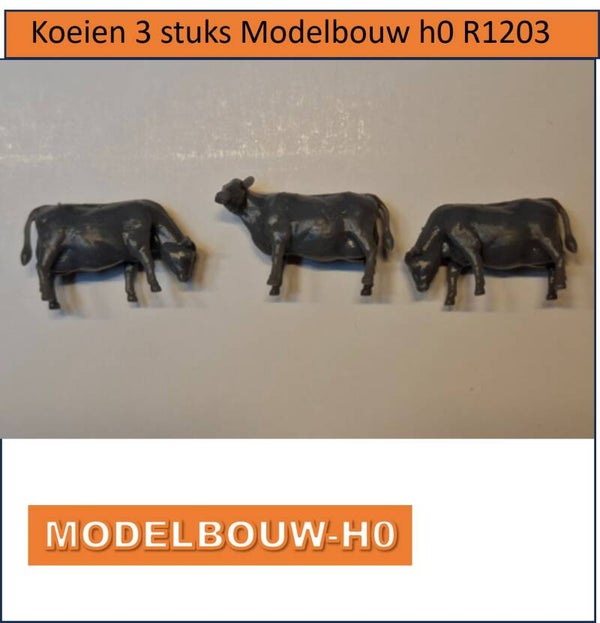Koeien 3 stuks Modelbouw h0  R1203