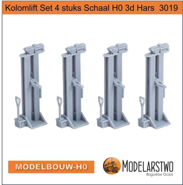Kolomlift Set (4 stuks) – Schaal H0 3d Hars  3019