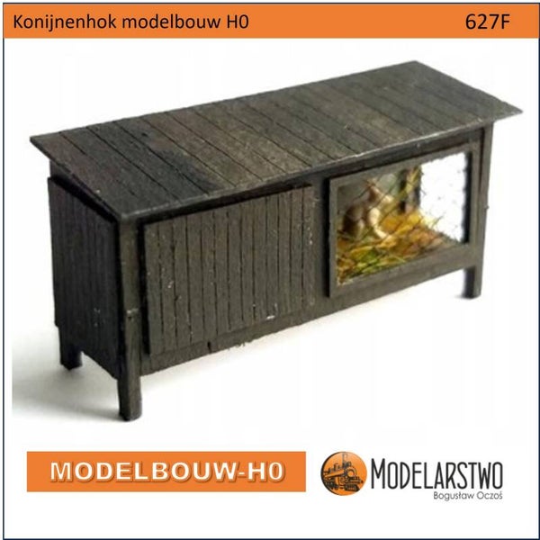 Konijnenhok -  H0 Bouwpakket