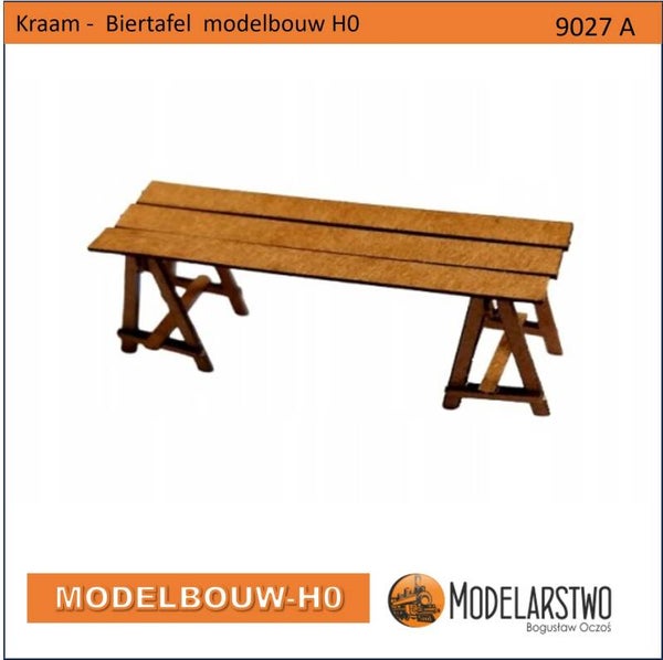 Marktkraam -  Biertafel H0 Modelbouw Bouwpakket