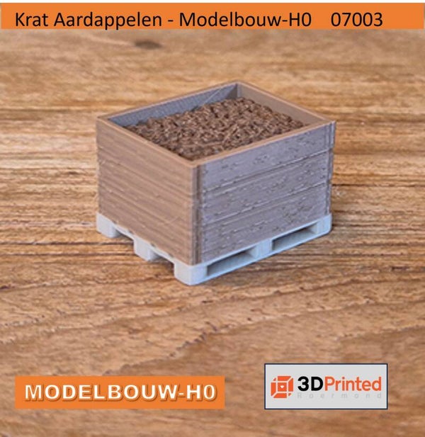 Krat Aardappelen gekleurd Modelbouw H0  07003