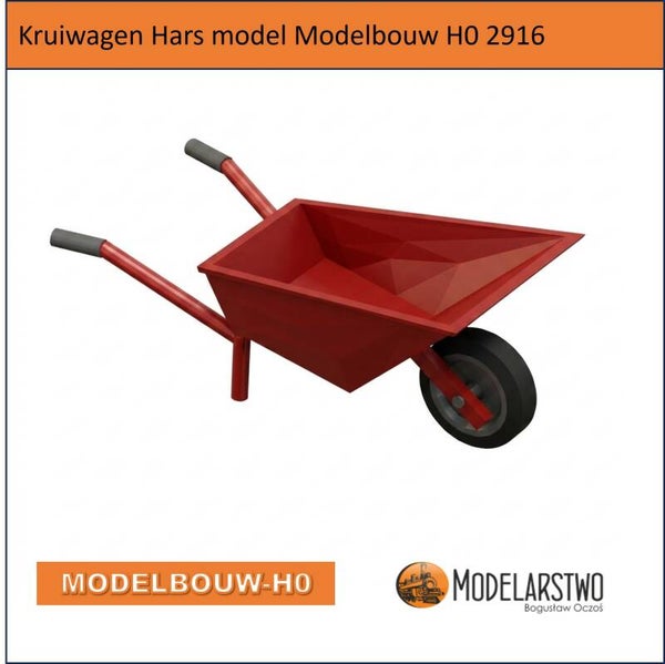 Kruiwagen Hars resin model Modelbouw H0 2916