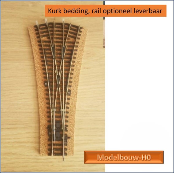 Kurk bedding voor 3weg wissel 4mm dik