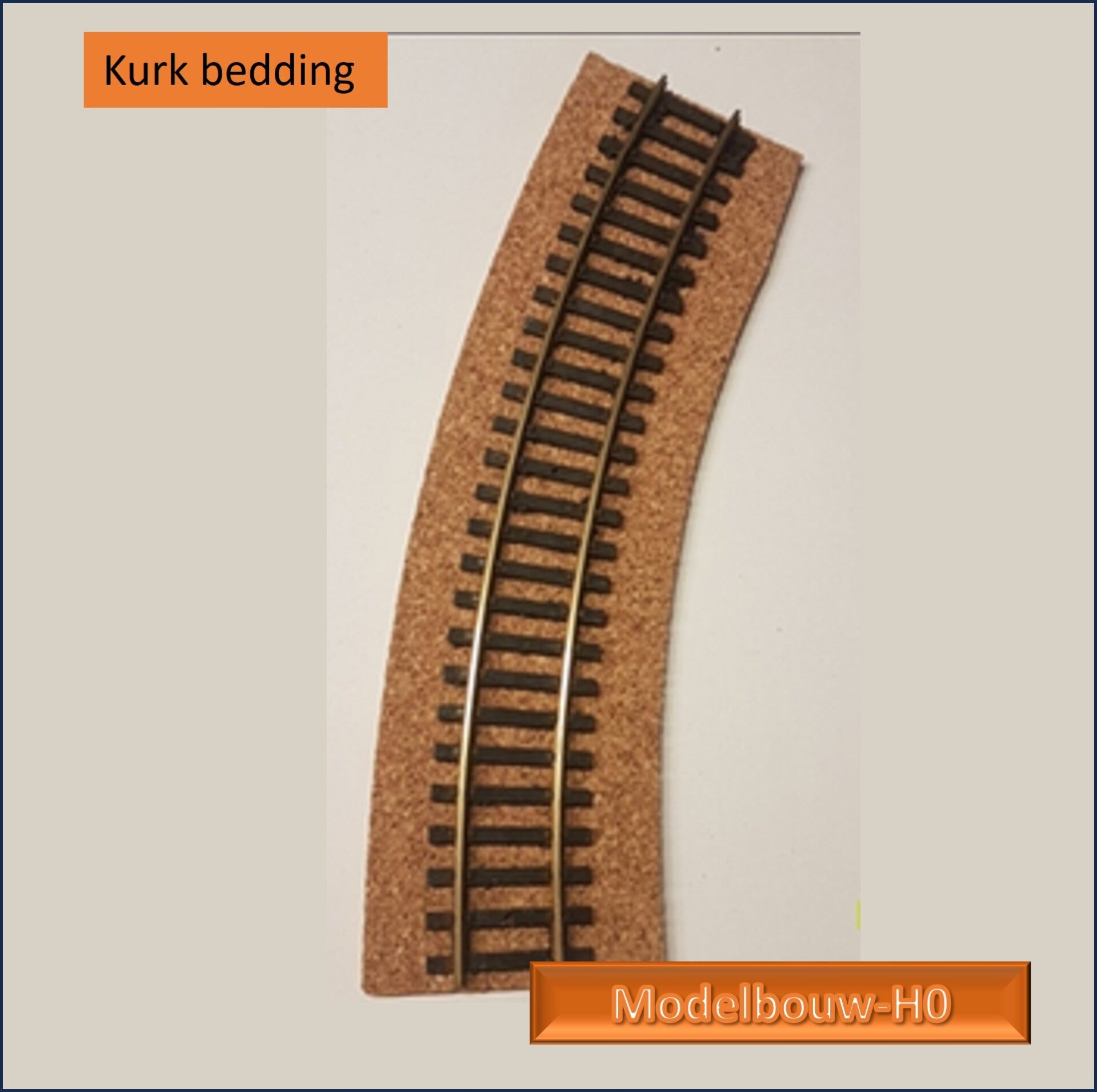 Kurkbedding Bocht R1 360mm radius 4mm dik 4 cm breed
