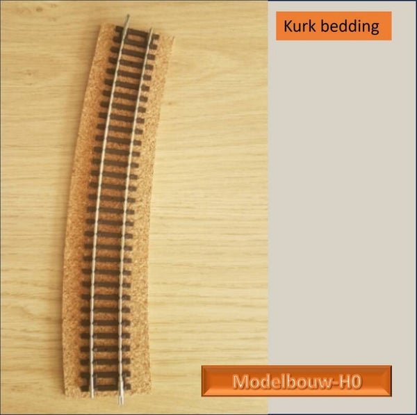 Kurkbedding Bocht R9 908mm radius 4mm dik 4 cm breed Kurk