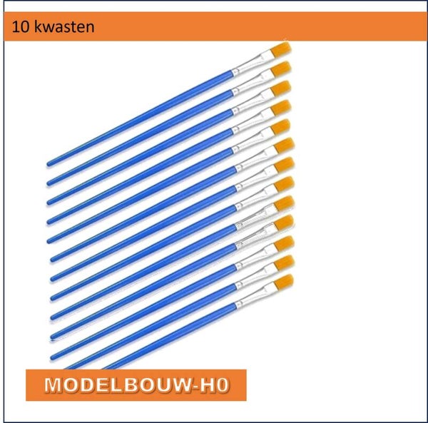 Platte kwast 10 stuks