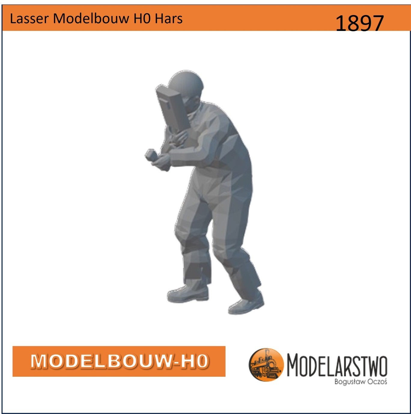 Lasser figuur modelbouw H0 hars 1897