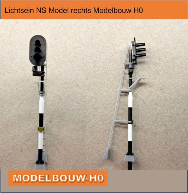Sein rechts modelbouw H0 gebouw geleverd