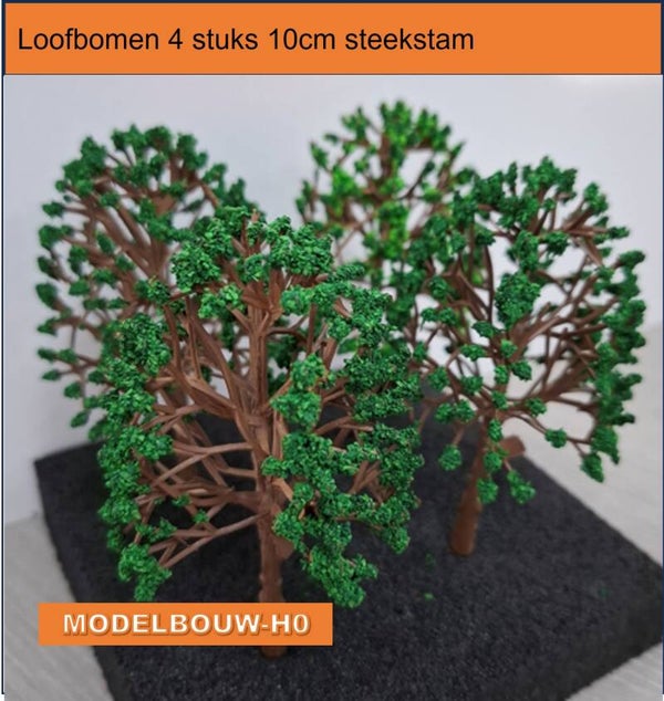 Loofbomen in bloei set van 4 stuks 10cm hoog