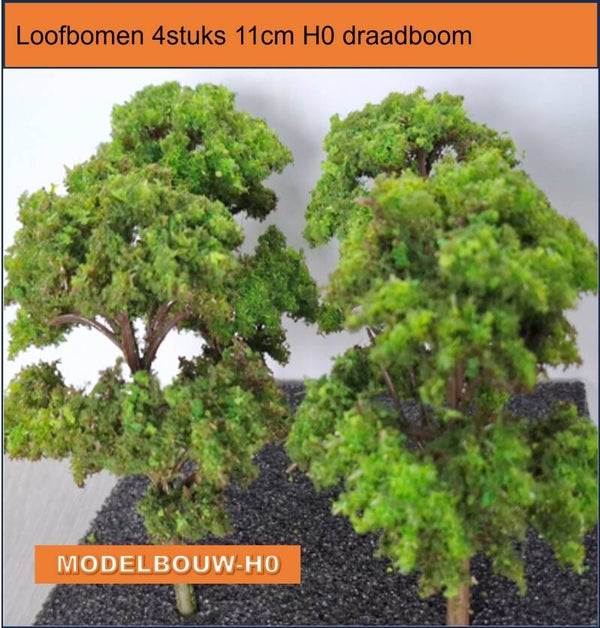 loofbomen 4 stuks steekstam 11 cm hoog