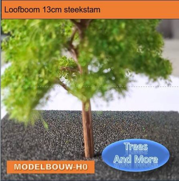 Loofboom 13cm hoog steekstam gebruinde stam