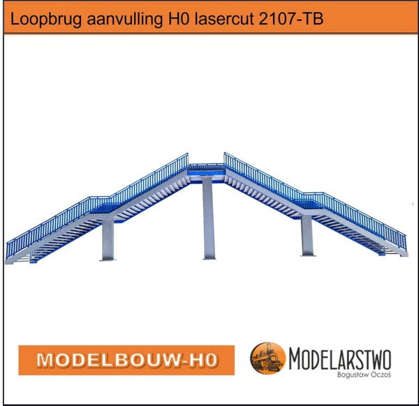 Trapportaal als aanvulling op de Loopbrug naar een tweede perron H0 2107AV