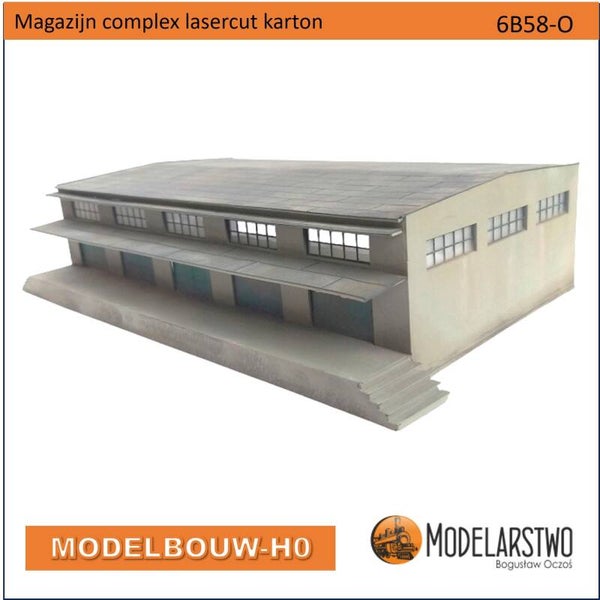 Magazijn complex met laadperron Modelbouw H0  6858
