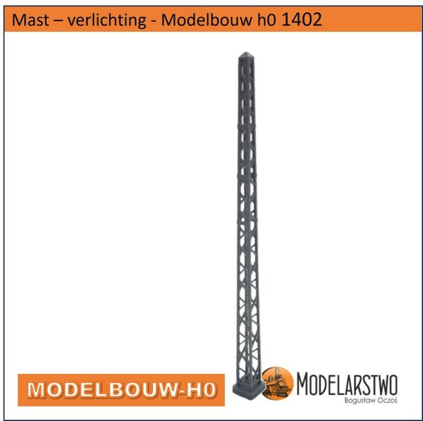 Mast – verlichting - Modelbouw h0 1402A