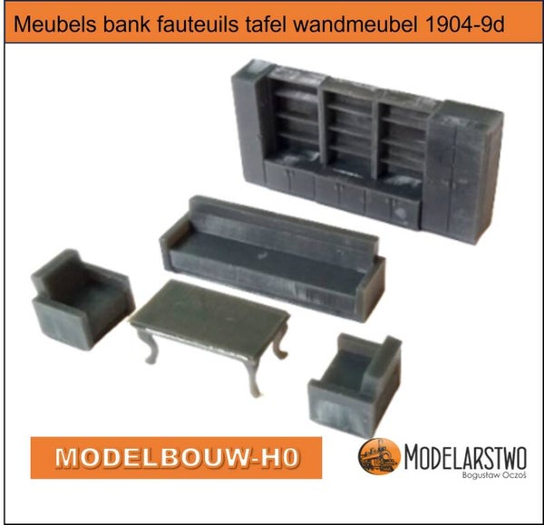 Meubels bank fauteuils tafel wandmeubel 1904-9d