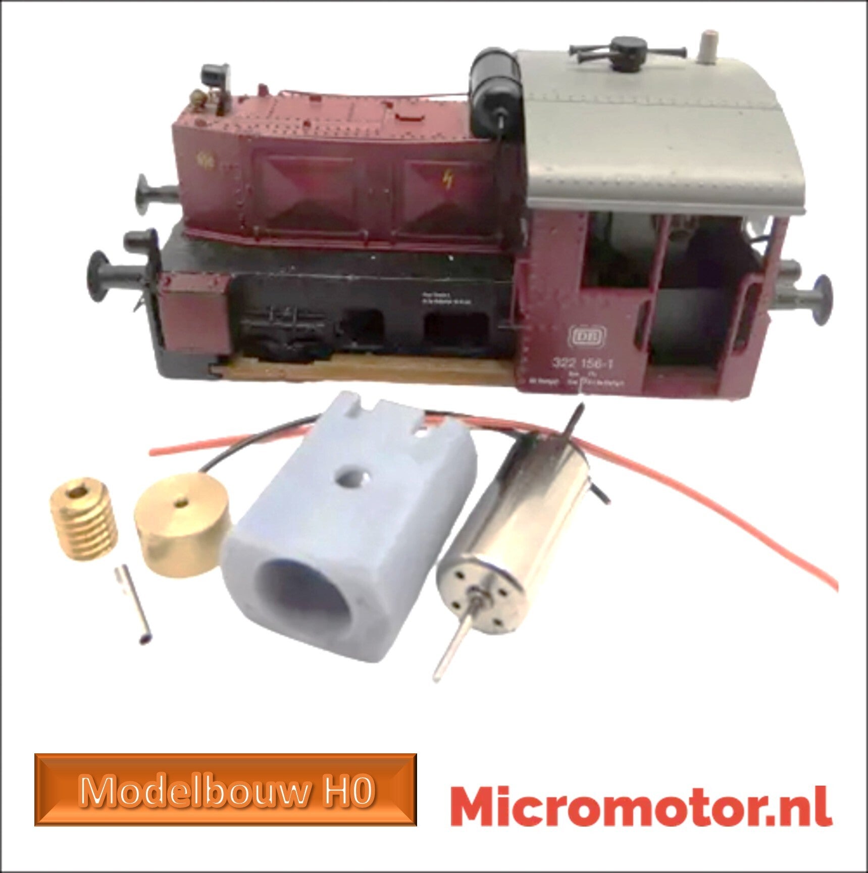 micromotor HBR001C motor ombouwset voor Brawa / Marklin Köf IIl