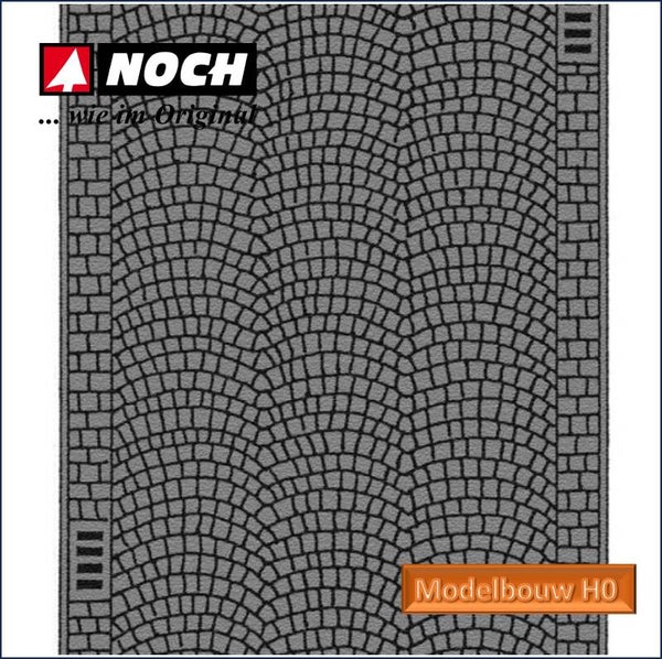 Straat kinderkopjes wegdek 100cm x 66mm breed zelfklevend  Noch 60722