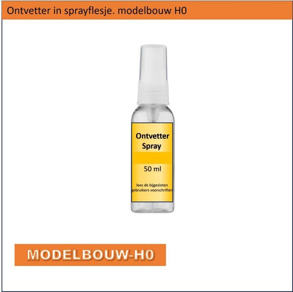 Ontvetter voor hars onderdelen in sprayflesje 50ml v