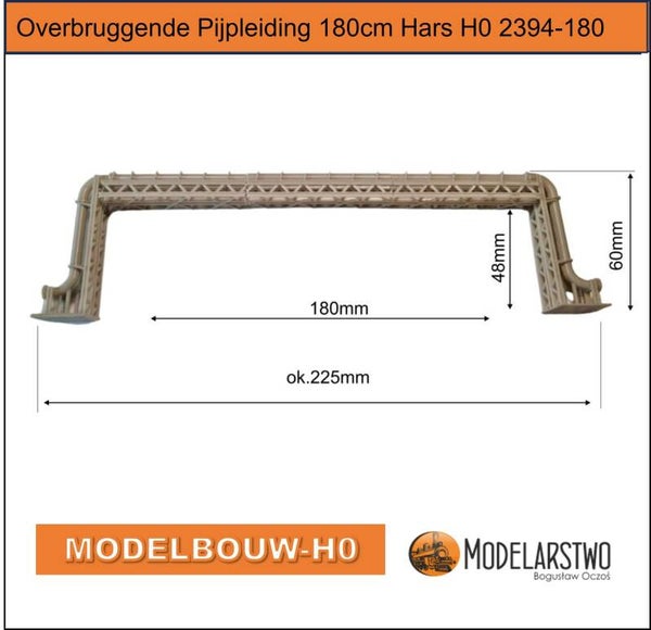 Overbruggende Pijpleiding 180cm Hars H0 2394-180