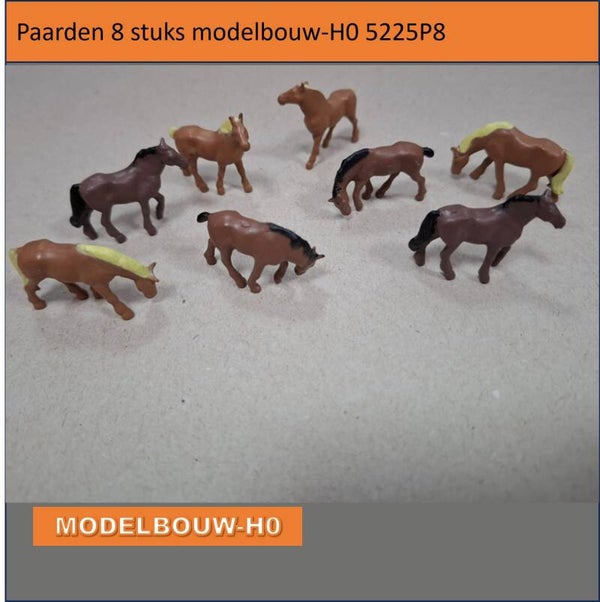 Paarden 8 stuks Modelbouw-H0